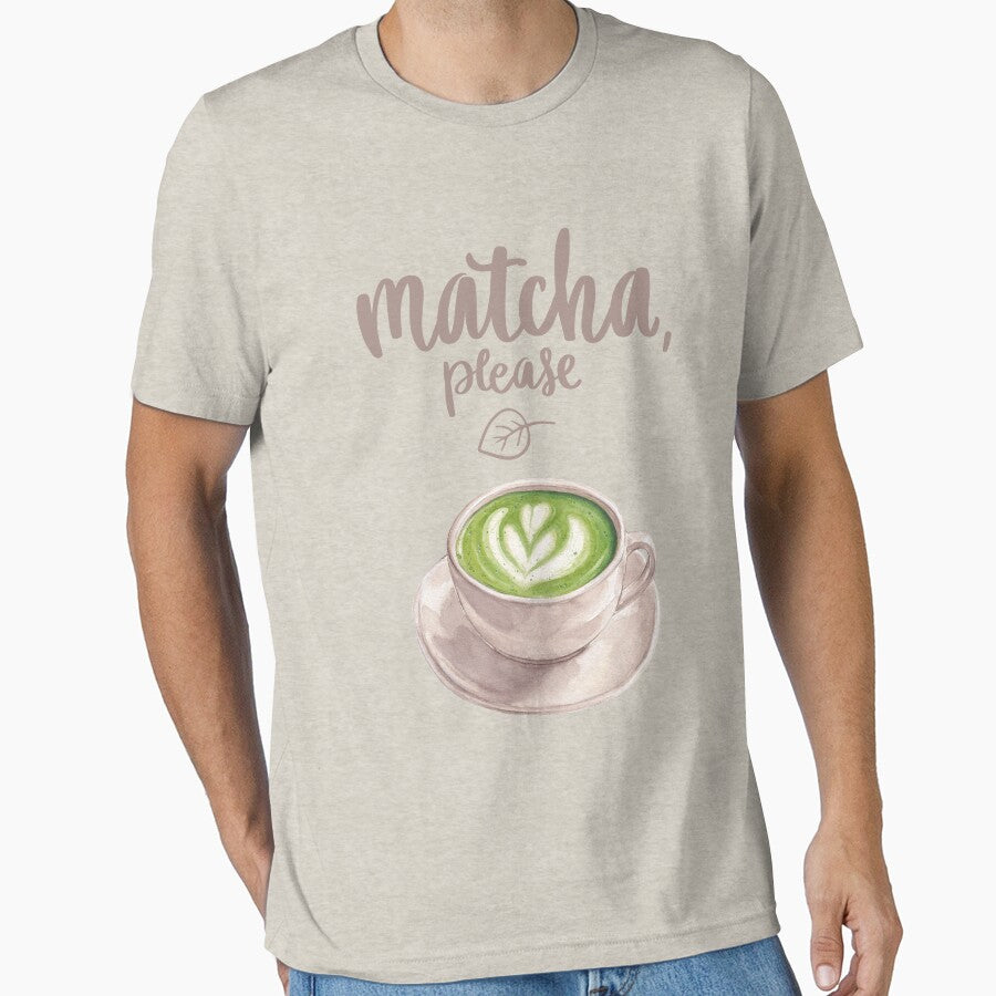 Matcha, Please – Cute Matcha Latte Shirt by Kasad