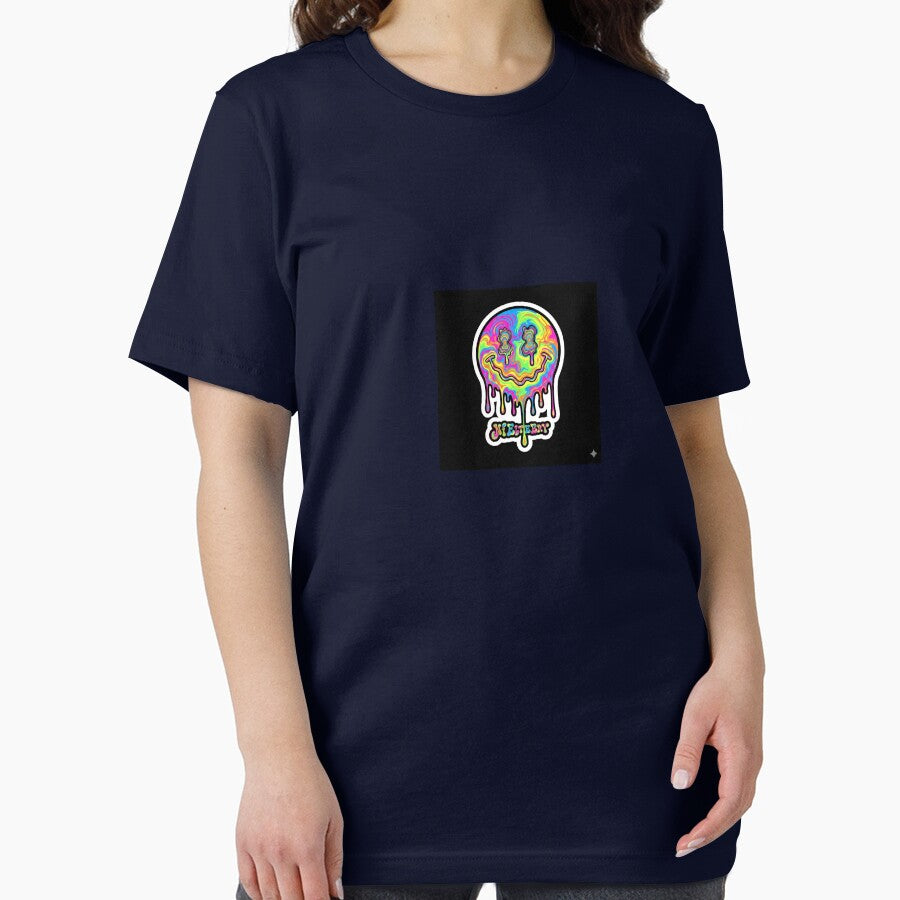 Trippy Neon Melting Smiley Face by Luxureheaven