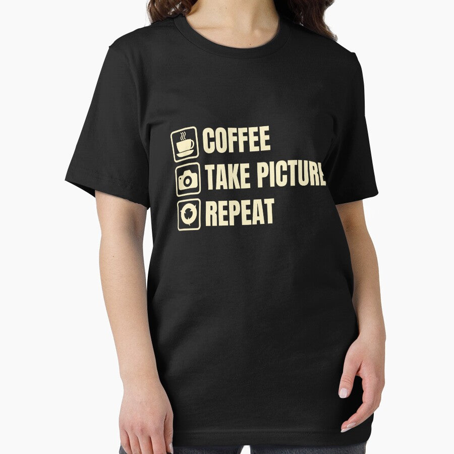 Coffee, Take Pictures, Repeat (For Dark Background) by thecatcouch
