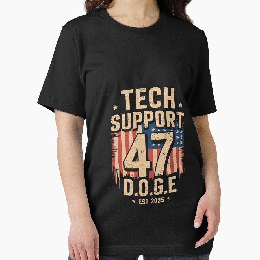 Tech Support D.O.G.E. Funny USA Flag by Bstilablhot