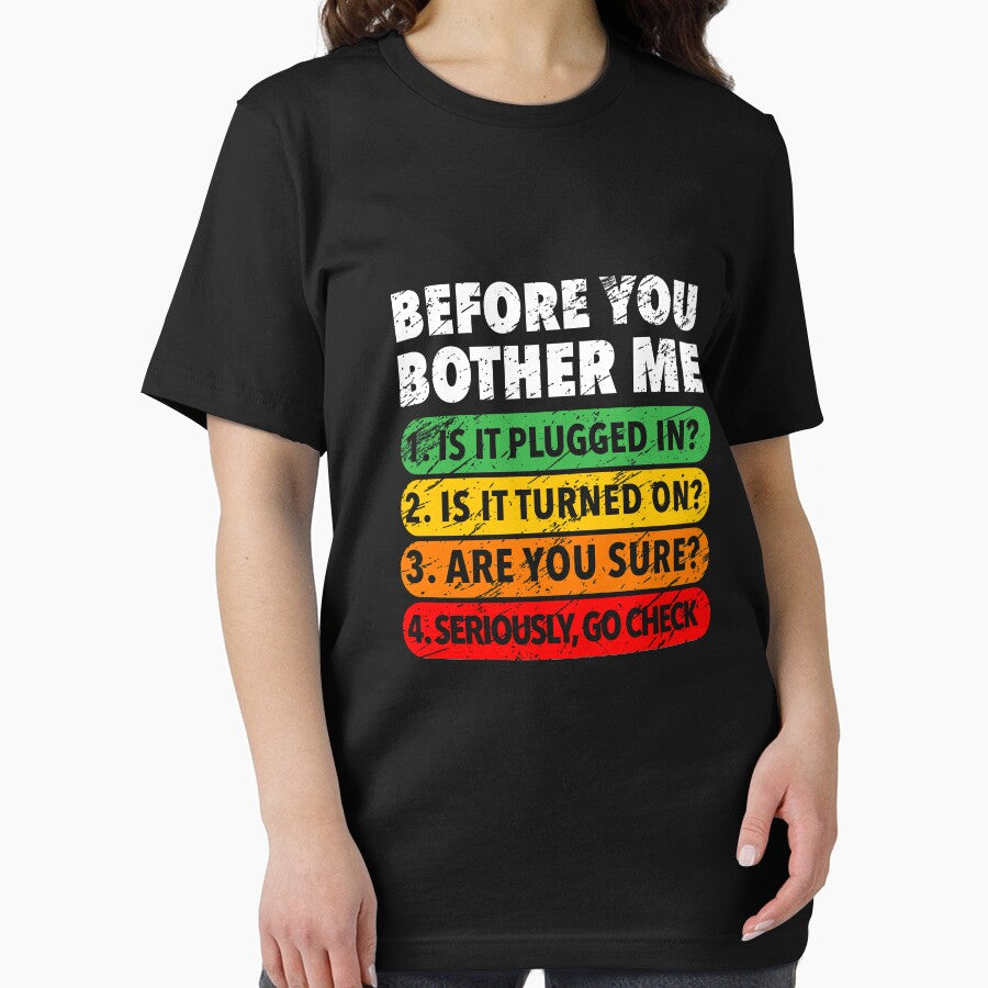 Tech support checklist, before you bother me funny gift idea by WeeTee