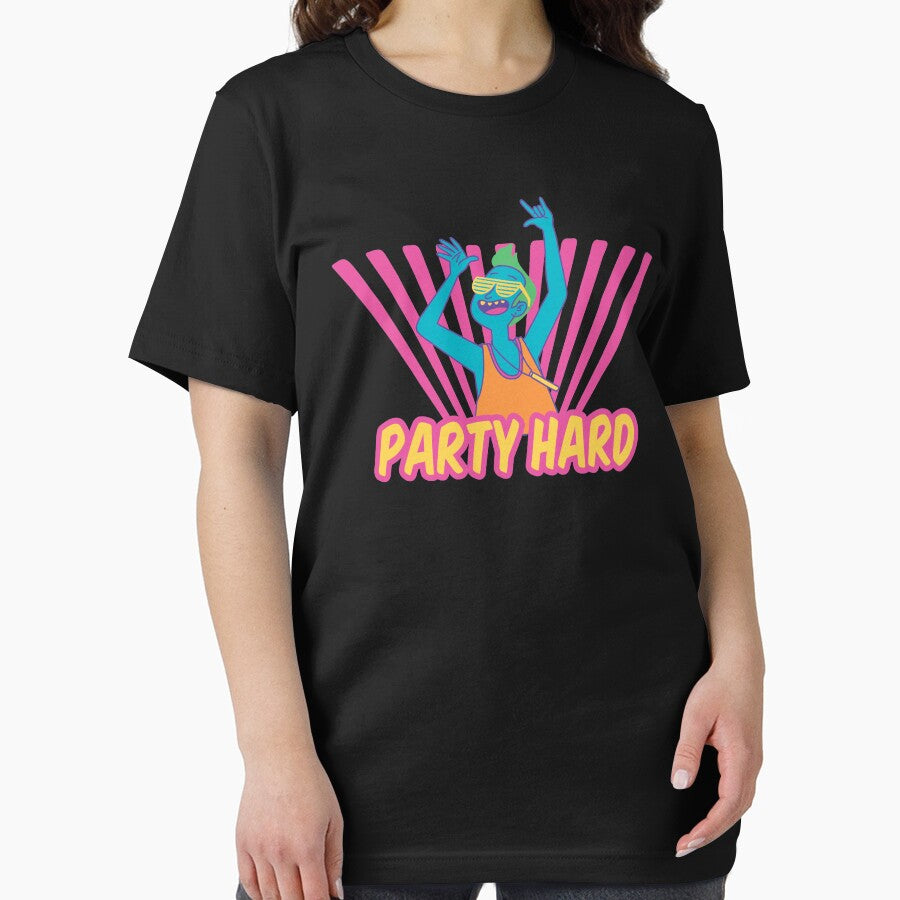 Funny Neon Colored Party Hard Raver by TeesByMark