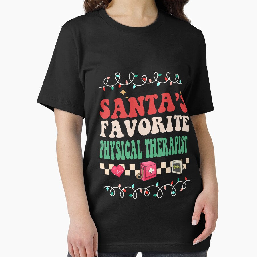 Cool Santa's Favorite Physical Therapist Groovy Christmas Santa Lover Xmas Costume by sheamgjirij