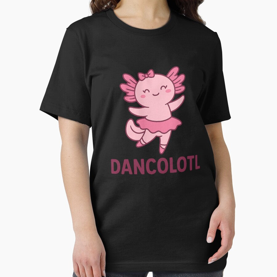 Cute ballerina axolotl, Dancolotl for Axolotl lovers, T-shirt Design by Nubrixa-Studio