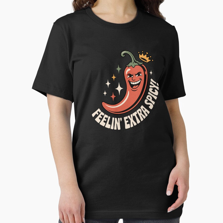 Feelin’ Extra Spicy Funny Chili Pepper Cartoon Design by TipTop GFX