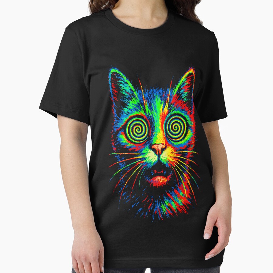 Hypnotic Neon Cat by Lukasz Kobylka