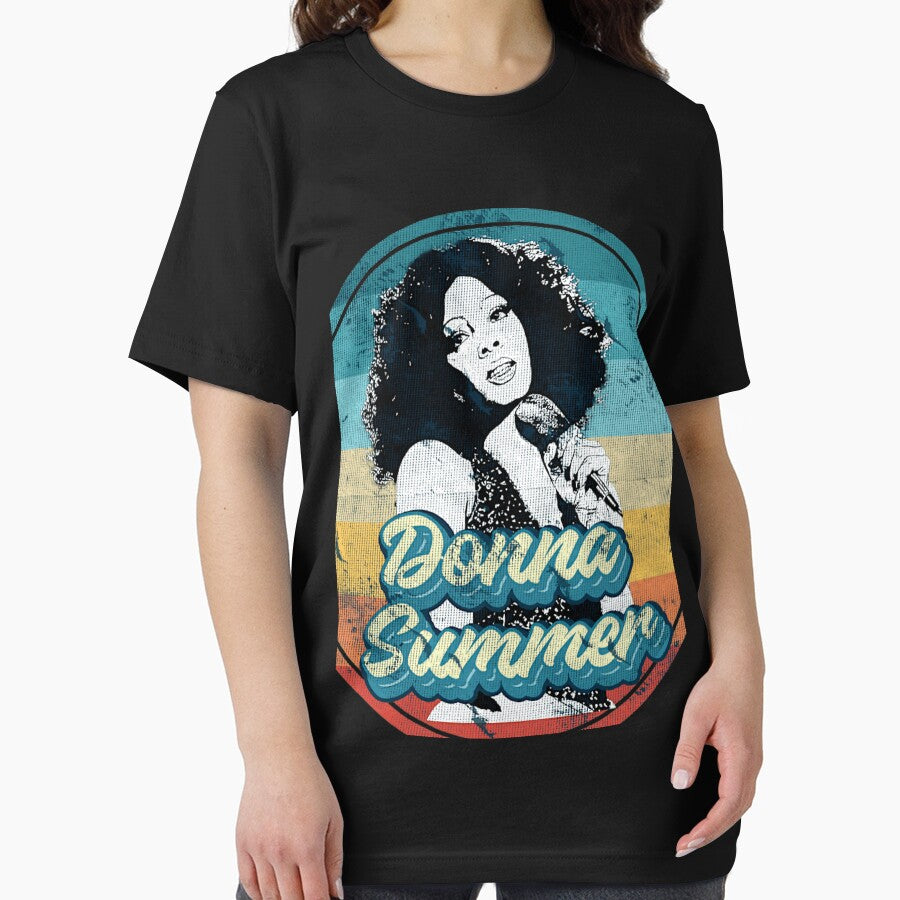 Retro Rainbow Donna Summer Design For Disco Music Fans, Gift For 70s Retro Lovers by LindaERiley