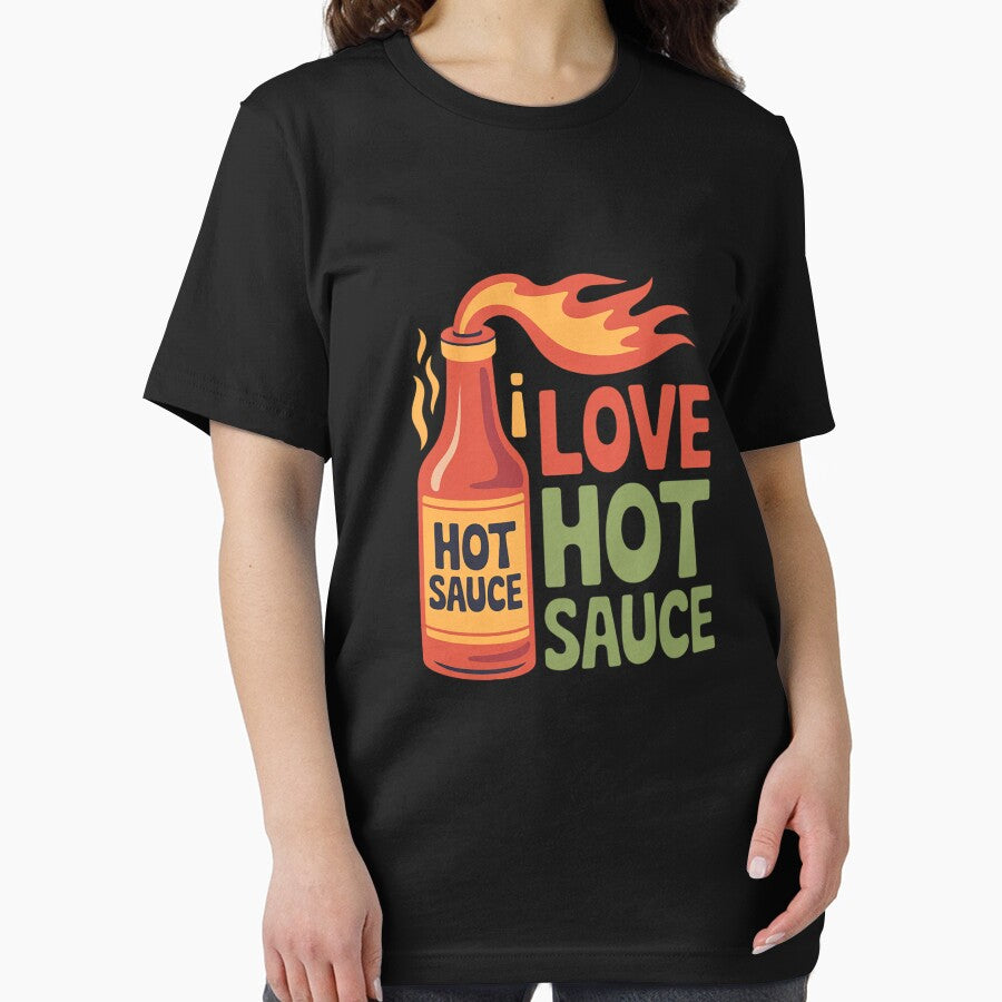 I Love Hot Sauce Flying Bottle Spicy Food by skanderio
