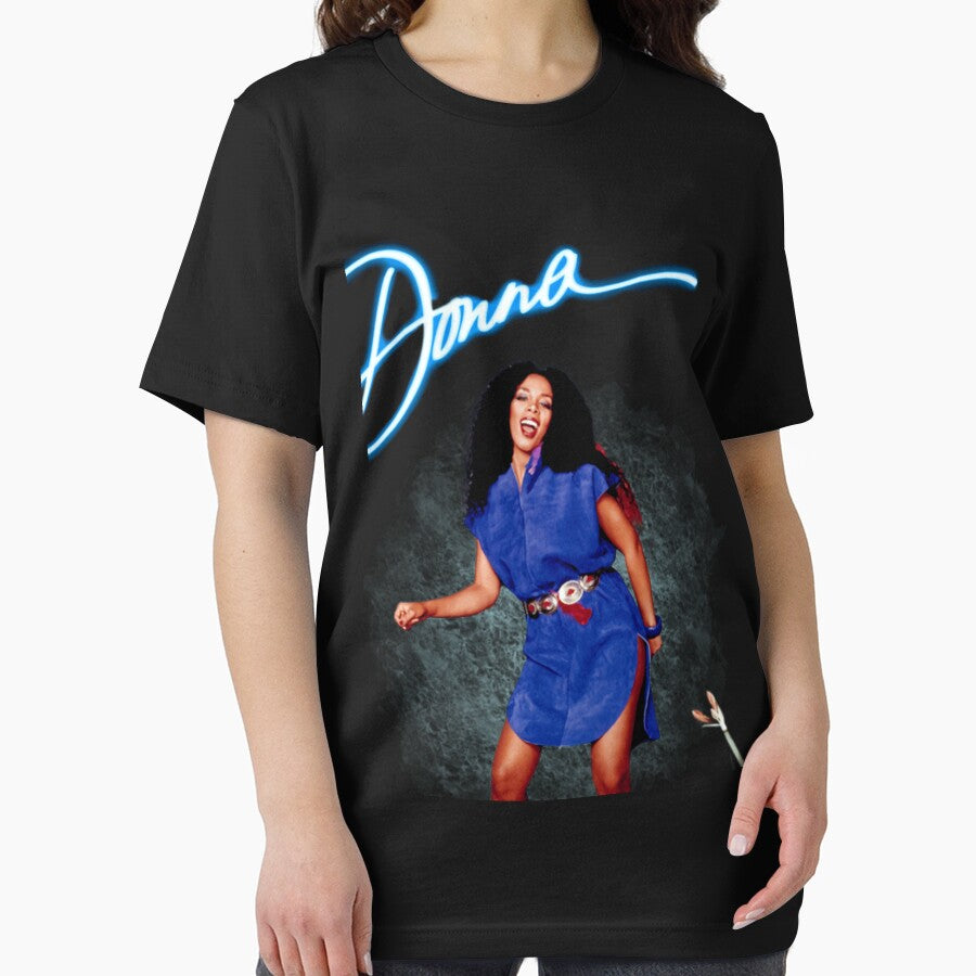 Donna Summer Dancing In Blue Outfit Design For Disco Fans, Gift For Retro Music Lovers by LindaERiley