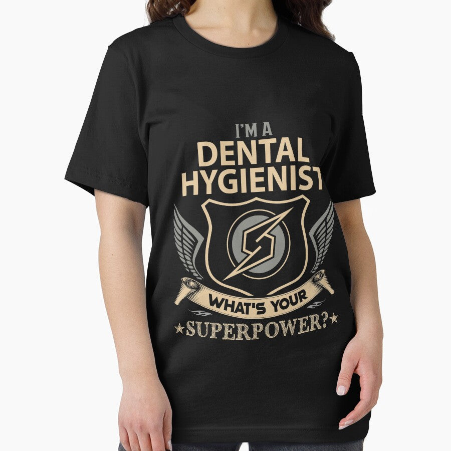 Dental Hygienist T Shirt - Superpower Job Gift Item Tee by anthonyodo