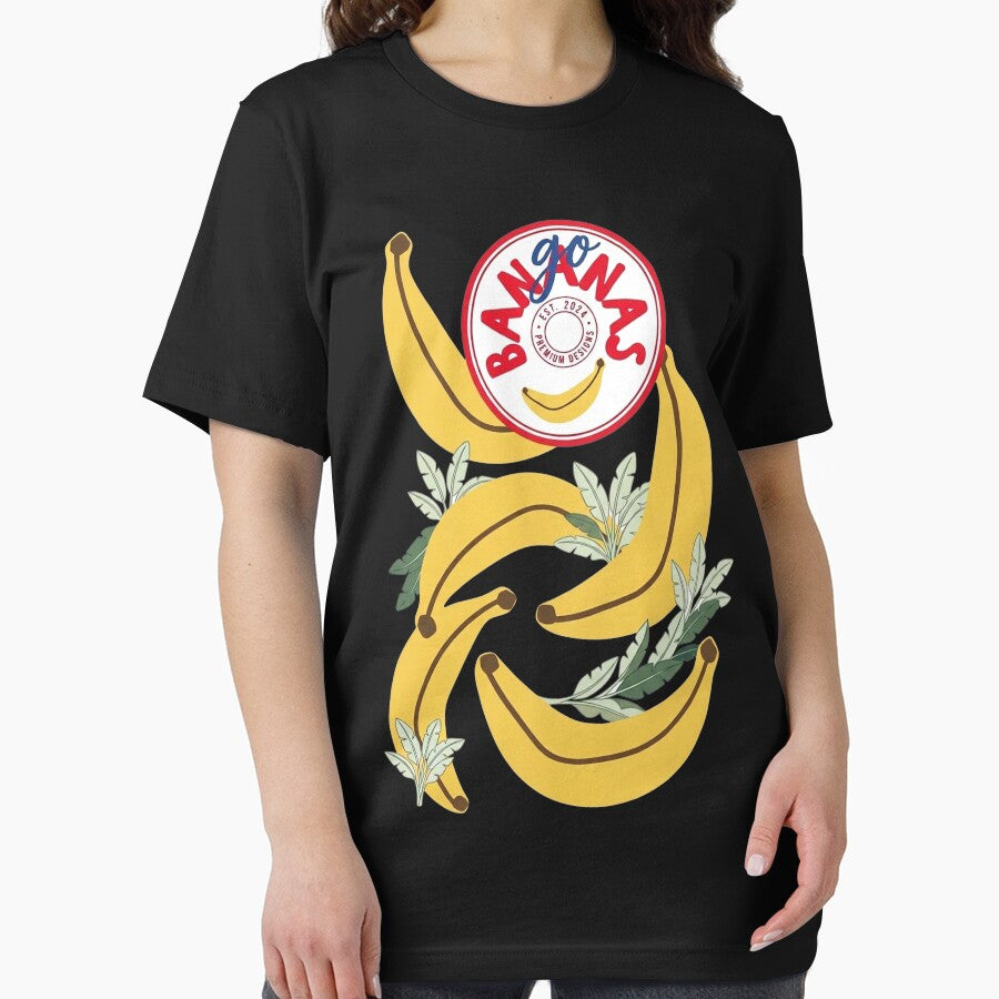 Retro Go Bananas Tropical Fruit Illustration by InkRebelprint