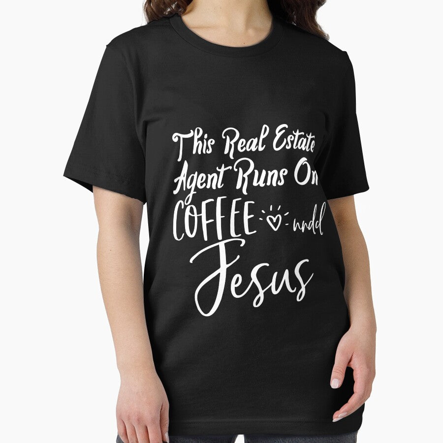 This Girl Sells Real estate is my hustle funny realtor agent gift For Girls This Real Estate Agent Runs On Coffee And Jesus by Akmloza