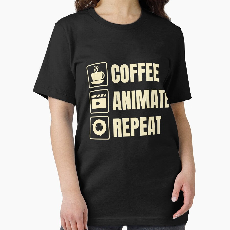 Coffee, Animate, Repeat (For Dark Background) by thecatcouch