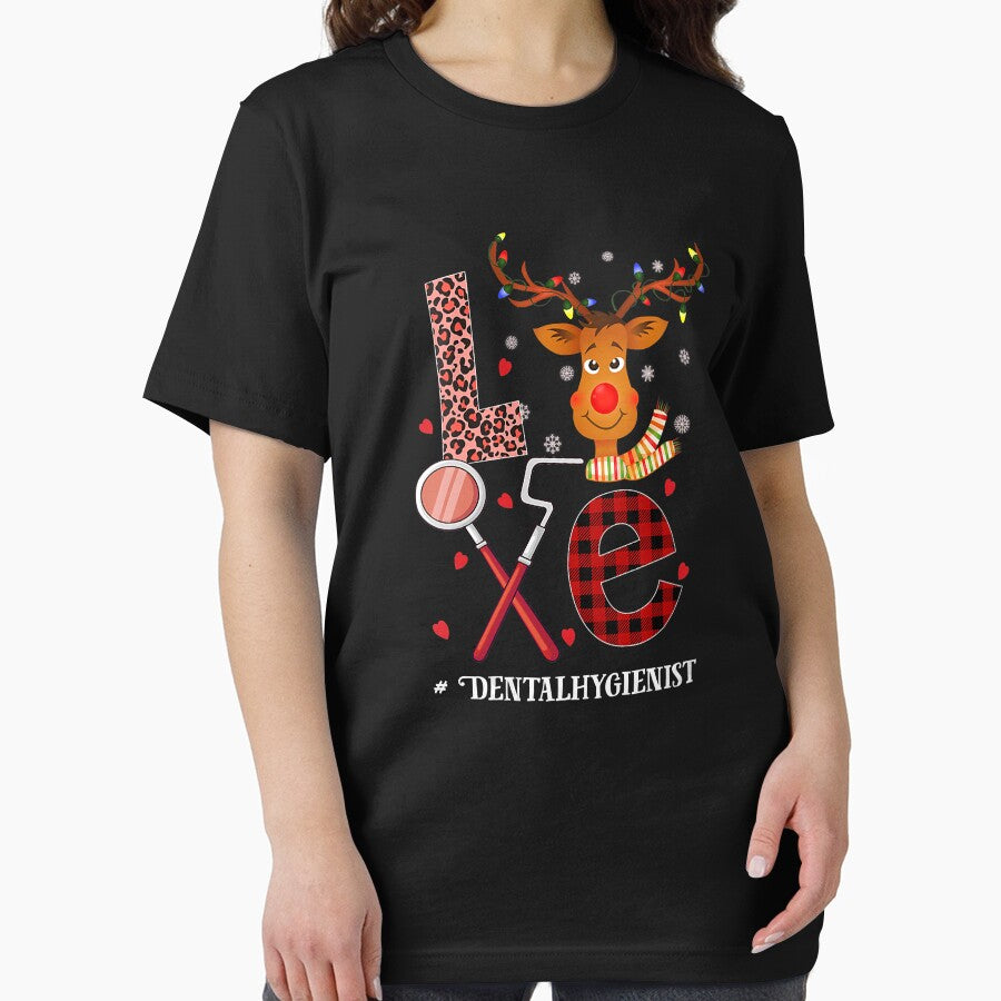 Love Dental Christmas Reindeer Dentist Dental Squad Xmas by NevaehRey