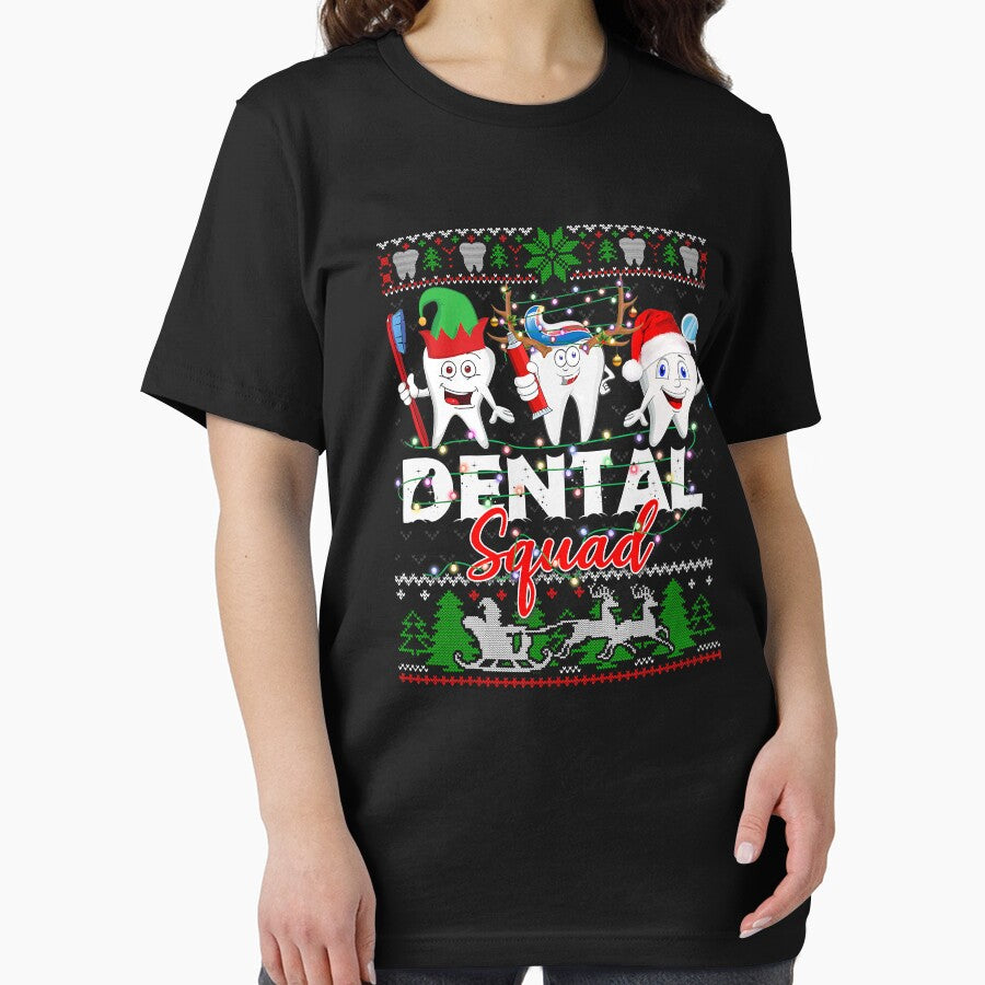 Xmas Dental Squad Teeth Hat Santa Elf Reindeer ugly sweater by NevaehRey