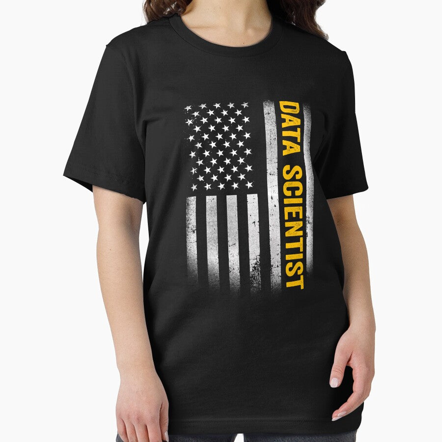 Data scientist Dad American Flag, Vintage USA Data scientist American Flag, Data scientist Dad Mens Womens Girls Christmas Fathers Day Gift by xlnv