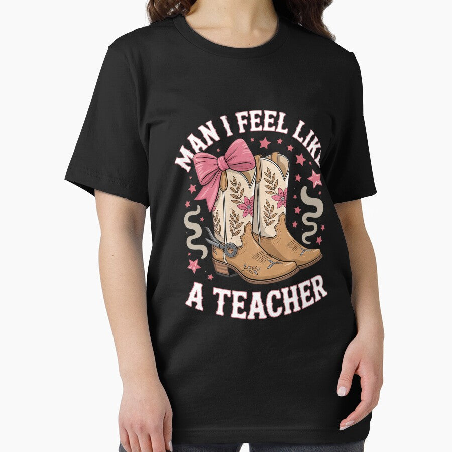 Man I Feel Like A Teacher Western Country Rodeo Cowgirl by angolinnArt