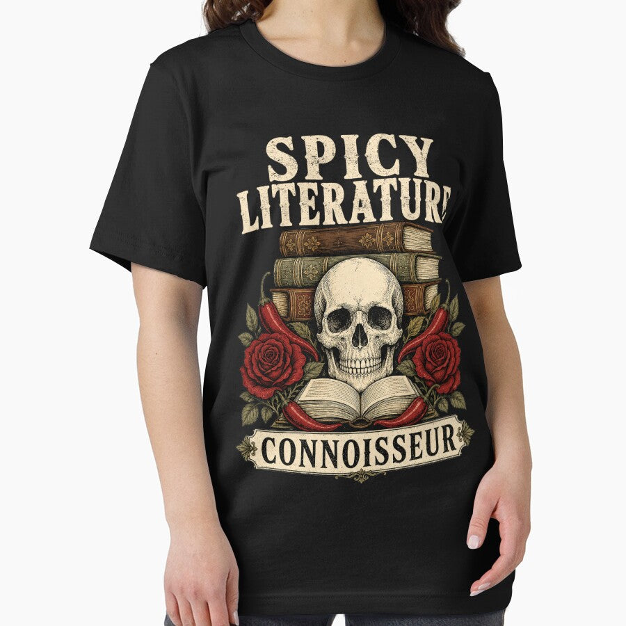 Spicy Literature Connoisseur Dark Romance Book Lover Humor by FreshVibe Prints