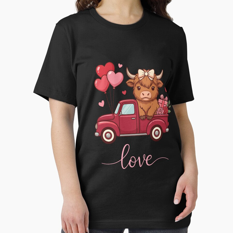 Cute Fluffy Highland Cow In A Pickup Truck by JRice66