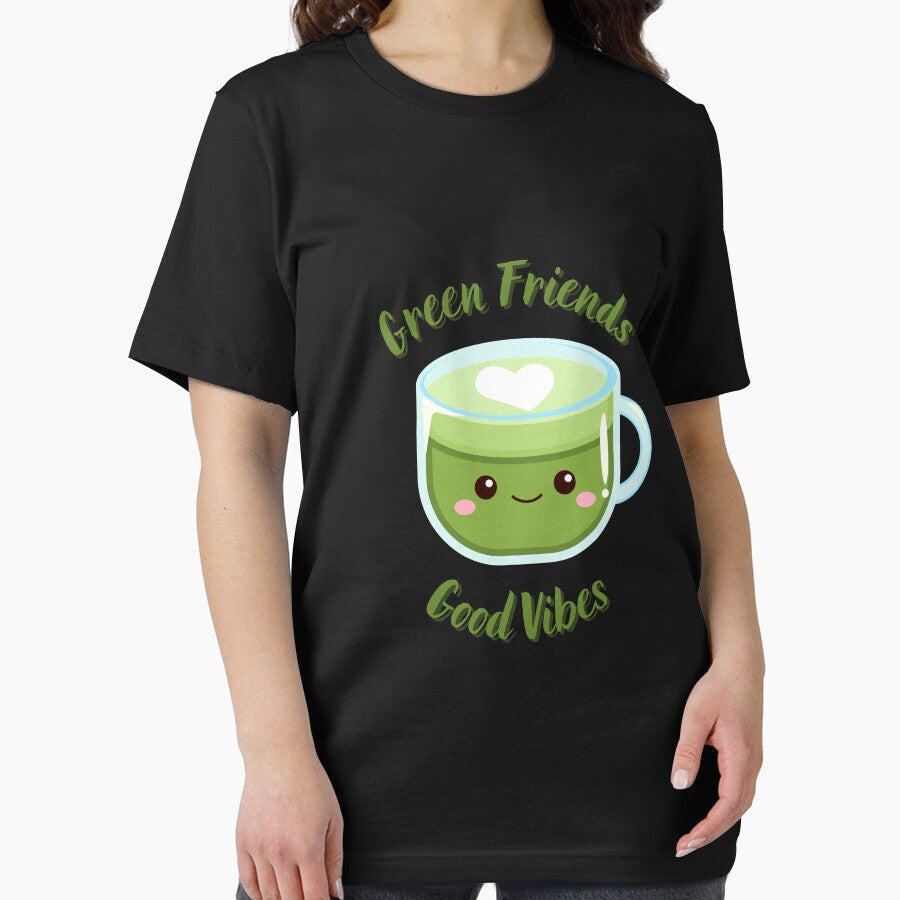 Green Friends Good Vibes – Cute Matcha Shirt by Kasad
