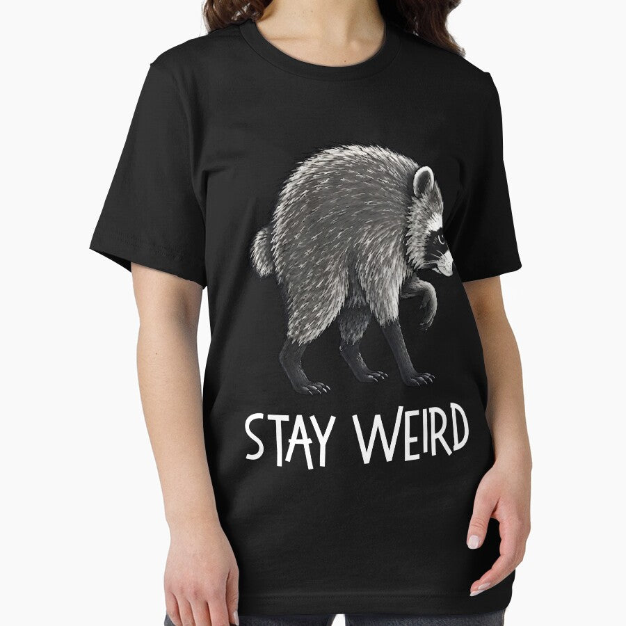 Stay Weird Jimothy Viral Raccoon Inspirational Meêm by PixlCrypt