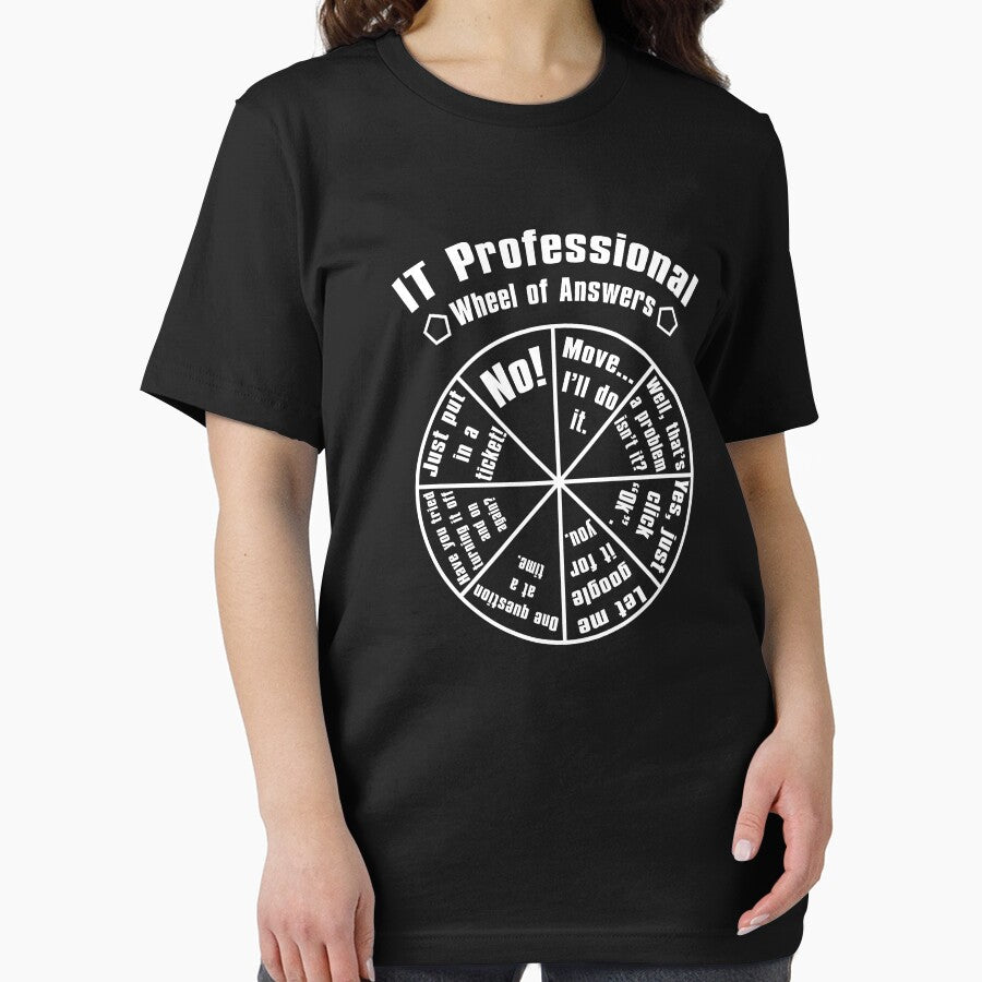 IT Professional Funny Wheel Of Answers Tech Support Job Work by jingdomdesgine