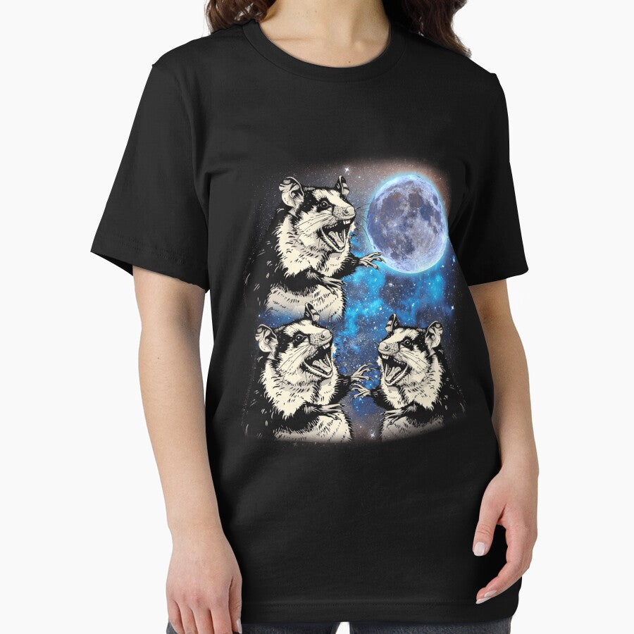 Three Possum Moon Cursed Meme Funny 3 Howling Possum Gear by DynamicDesign