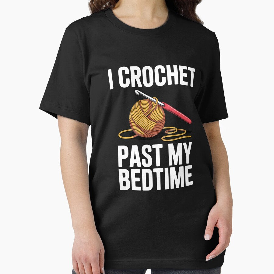 Funny CrochetAddict Quote – I Crochet Past My Bedtime Design by Gogetgiggles
