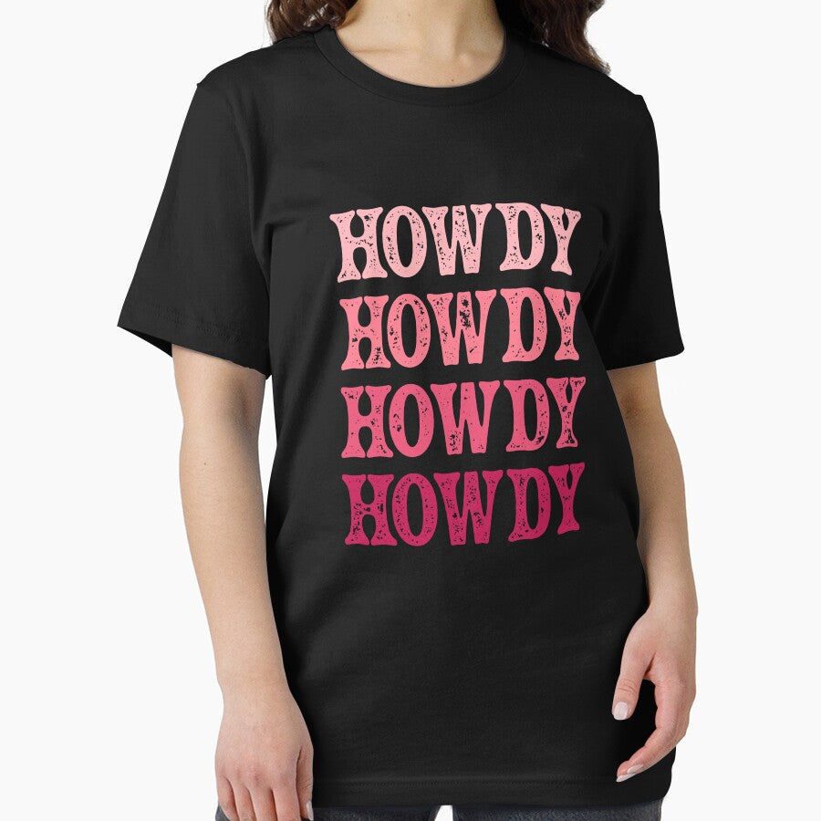 Howdy Pink Rodeo Western Country Vintage Southern cowgirl by Go-Fun