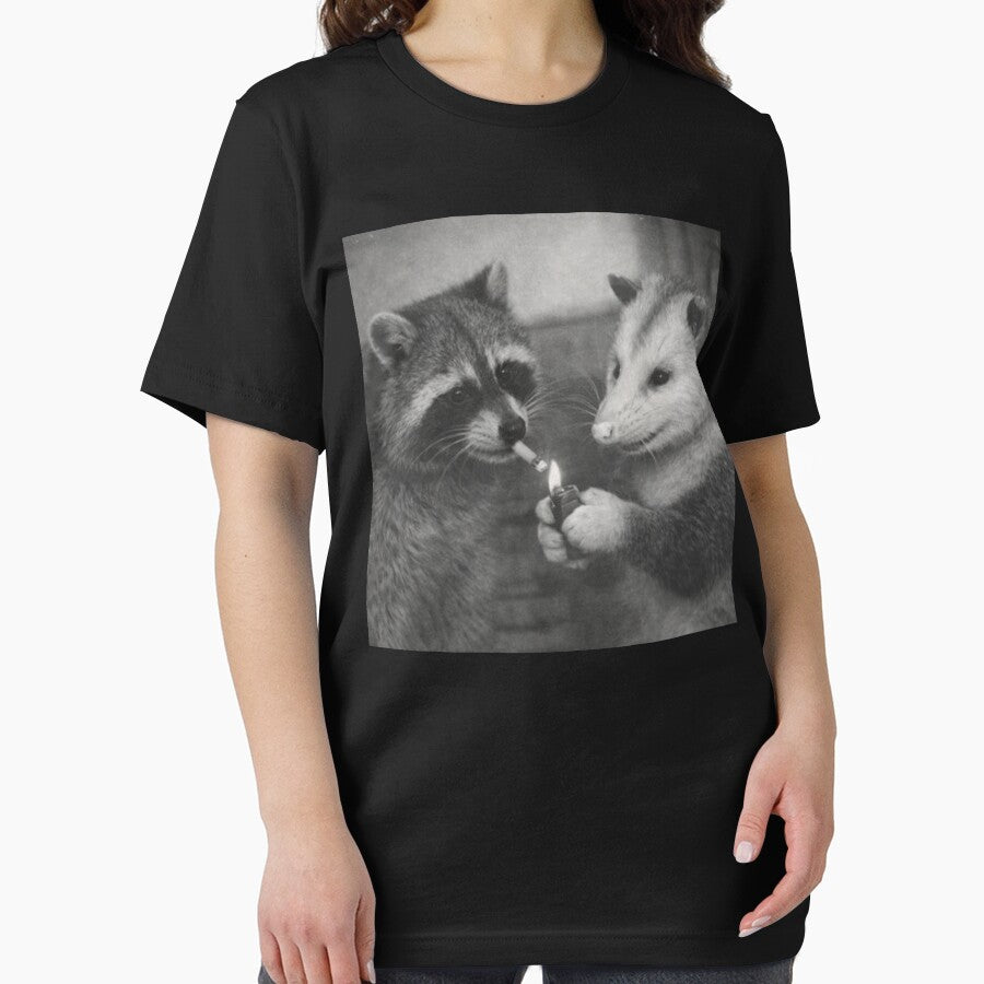 Retro Funny Raccoon smoking, Dark Humor Trash Panda Lover by will freed18