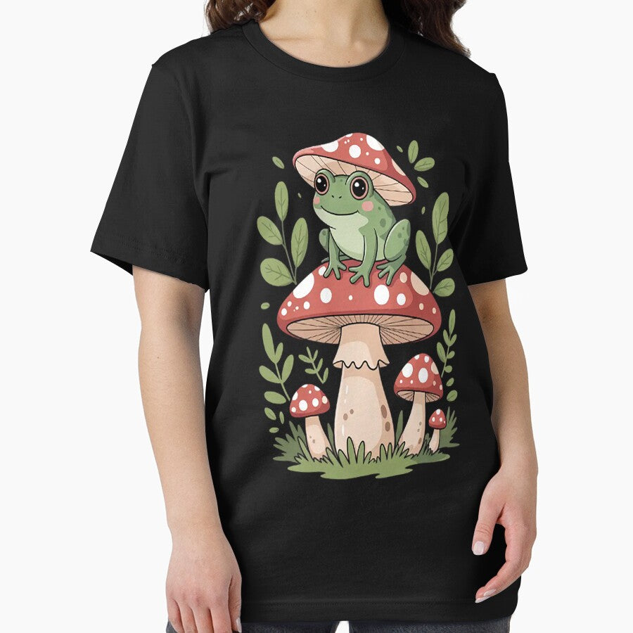 Cute Frog on Mushroom by StuffNestie