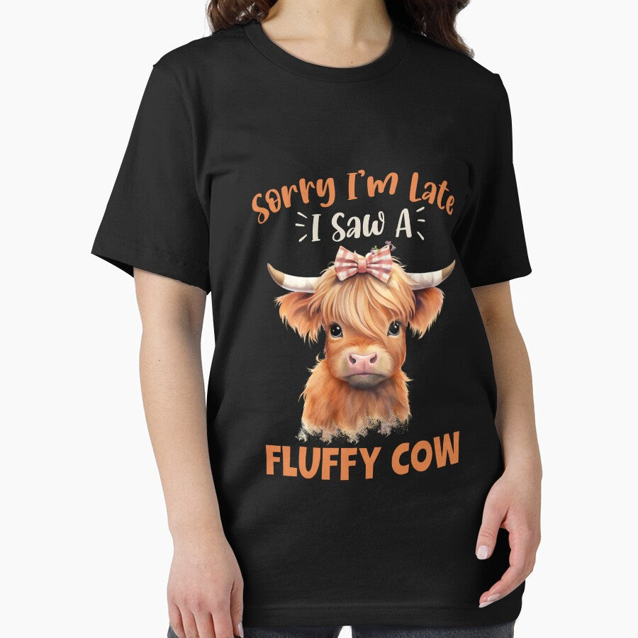 Sorry I'm Late I Saw A Fluffy Cow Highland Cow Breeder | Highland Cow Art by Achrafdesign