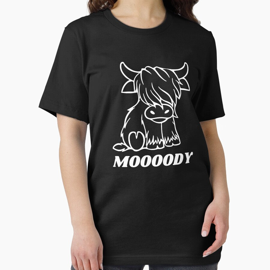 Cow Moody Funny Moooody Cow Pun Scottish Highland Cow by nicksuefonze
