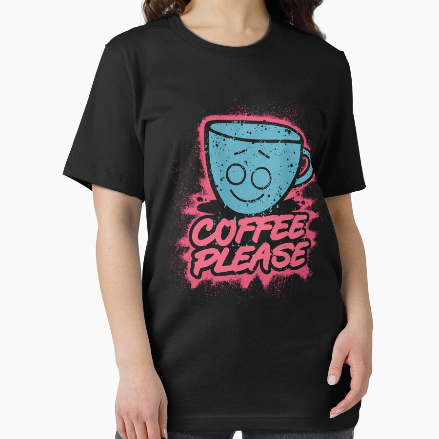 Funny Coffee Please Cartoon Graphic by Quirky Shirts
