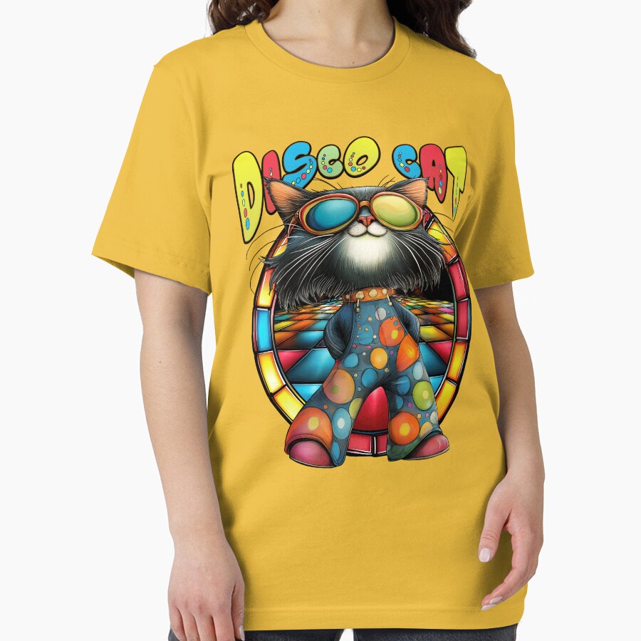 Disco Cat - Retro 70s Dancing Feline in Funky Jumpsuit by TheSillySartor