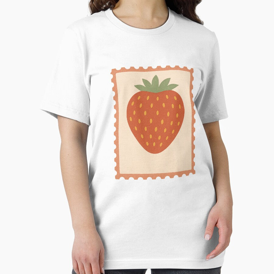 Vintage Strawberry Stamp – Retro Fruit Aesthetic by AmeliaKrysiak