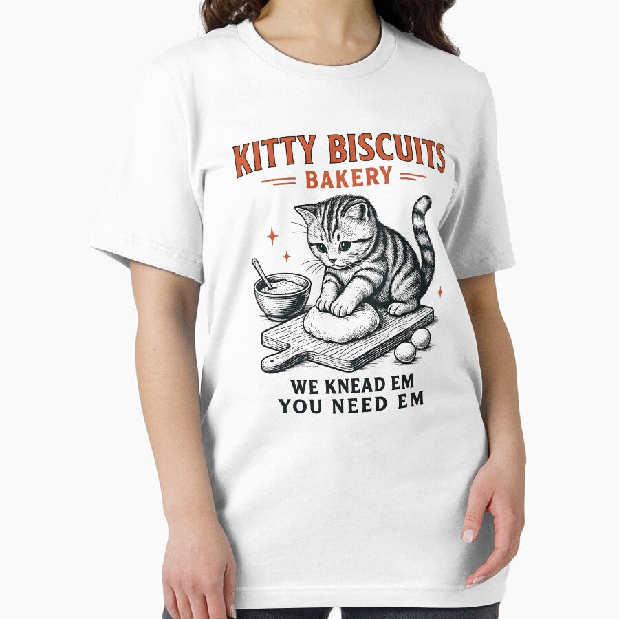 Kitty Biscuit Bakery Funny Cat Knead You Need Sourdough Cat Meme by Tanjaberto