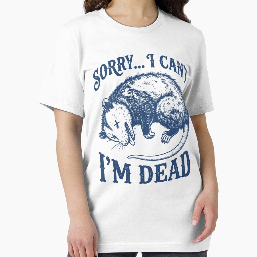 Sorry I Can't I'm Dead Sarcastic Possum Retro by Y-Vibes