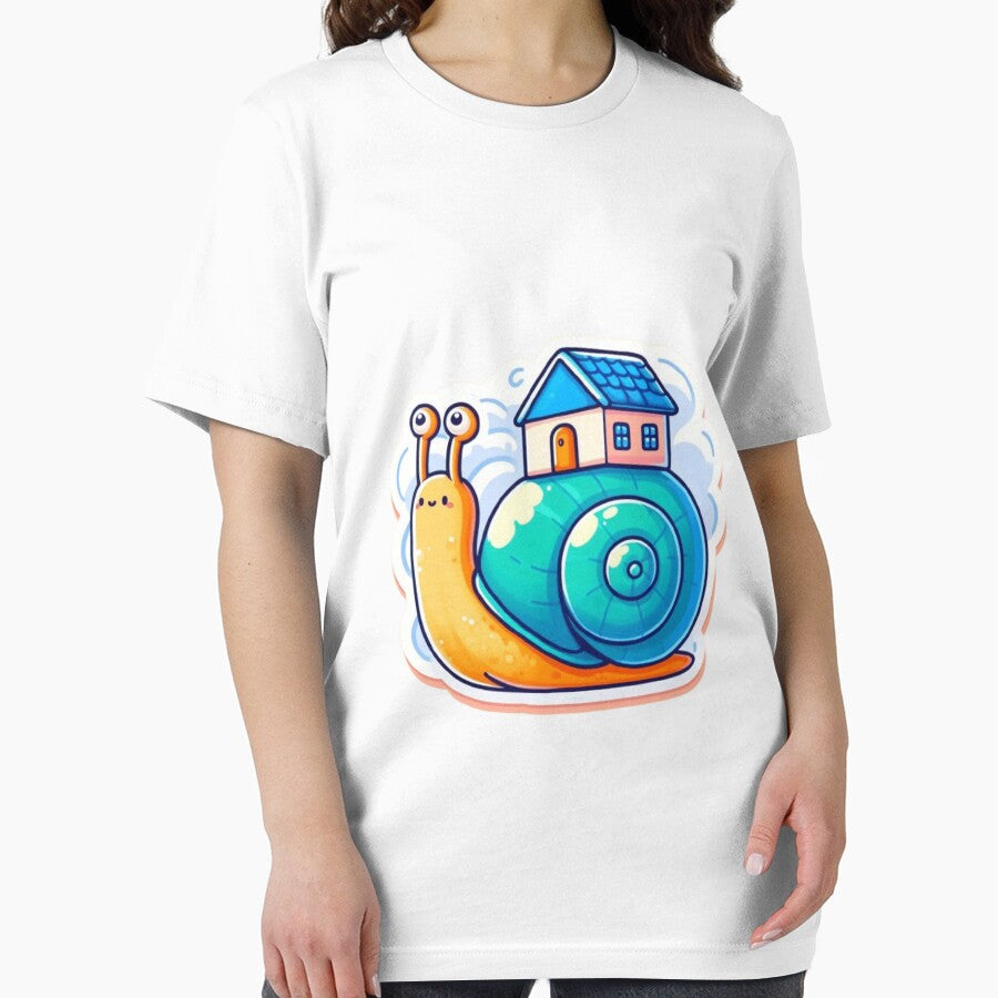 Cheerful Snail with Tiny House | Slow Living Journey Sticker by SSulatul101