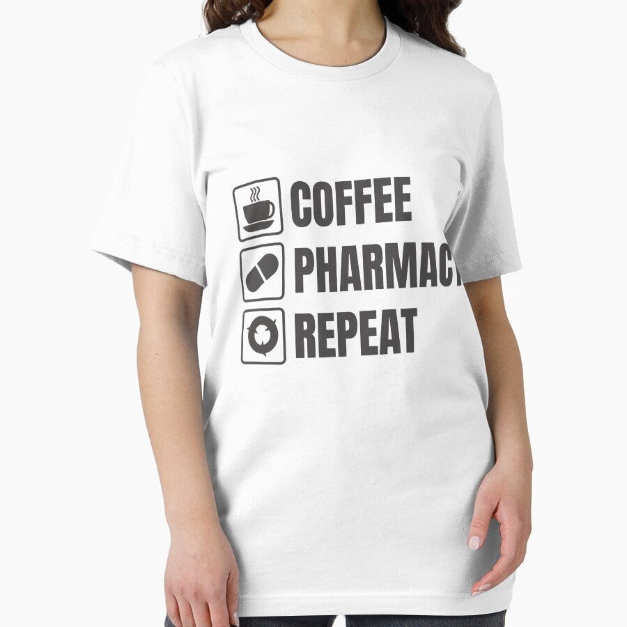 Coffee, Pharmacy, Repeat (For Light Background) by thecatcouch