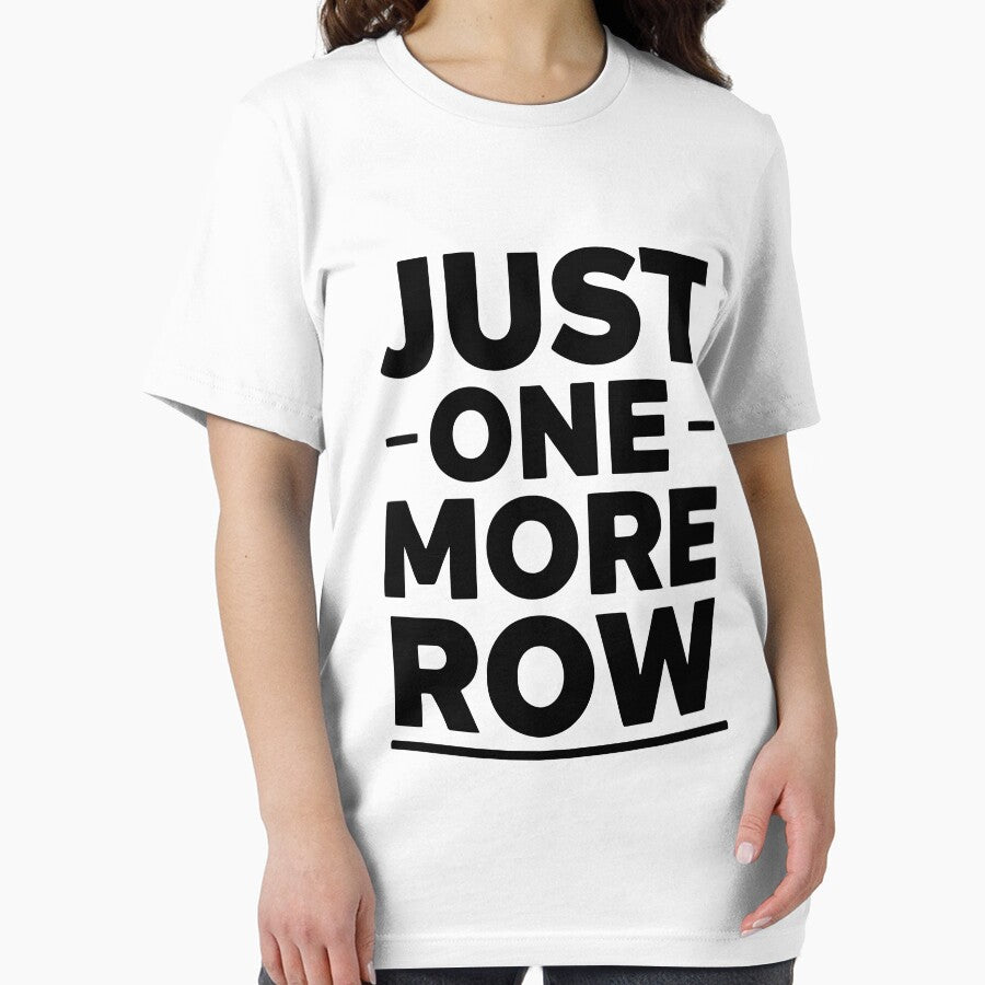 Just One More Row, Funny Knitting Sarcastic Quote by Fliflat