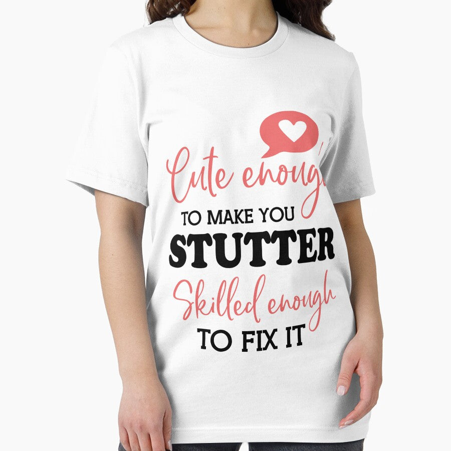 SLP Cute Enough To Make You Stutter Speech Language Pathologist Gifts For Women Men, Speech Pathology Week Appreciation Gifts For Speech Therapist, SLPA by medroc