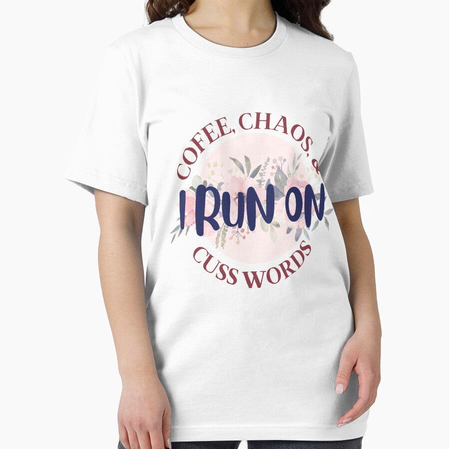 I Run on Coffee, Chaos, and Cuss Words Funny Saying for Coffee Lovers by MiaDelelai