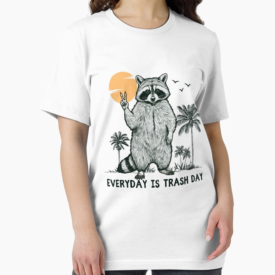 Everyday Is Trash Day Raccoon Meme Retro Sunset Tee Cool Style Raccoon  Distressed Style Meme Funny Raccoon Meme by MotivaChic