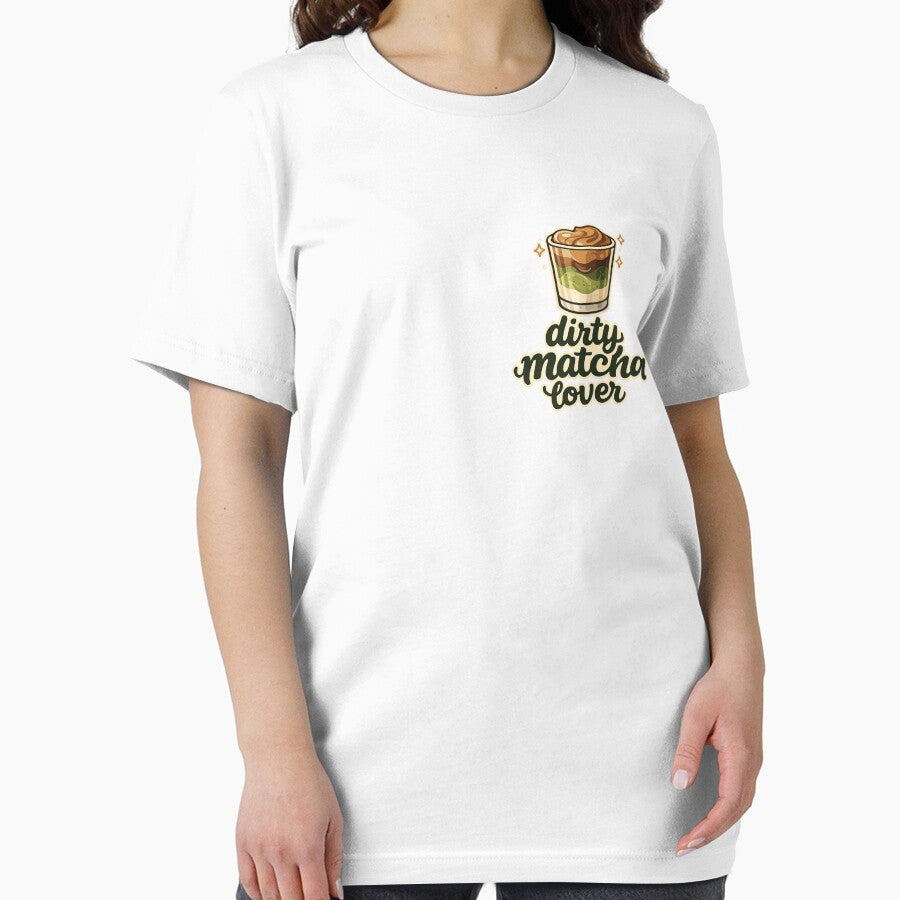 Dirty Matcha Lover Aesthetic Latte Coffee Design Sticker by RedCircleArt