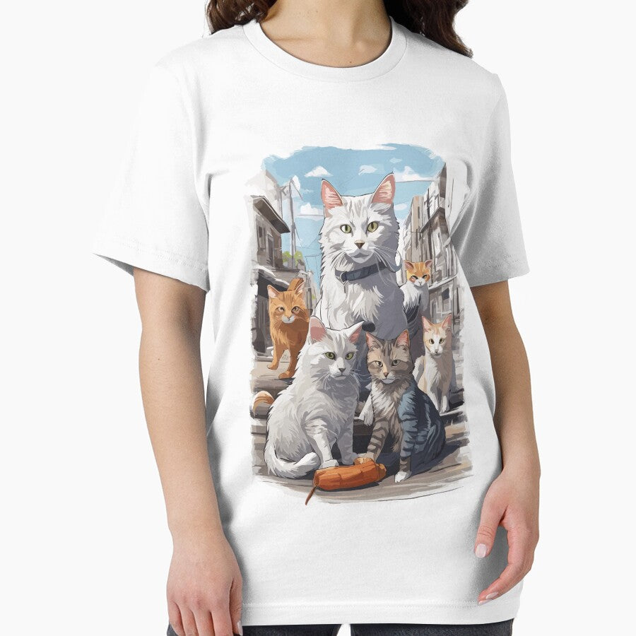 Urban Feline Vibes, Street Cats T-shirt Design by teedesigndaily