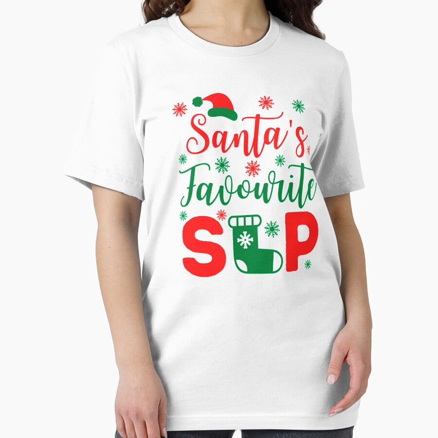 Santa's Favourite SLP | Speech Pathologist Christmas | Speech Therapist Christmas by Presto Prints Design