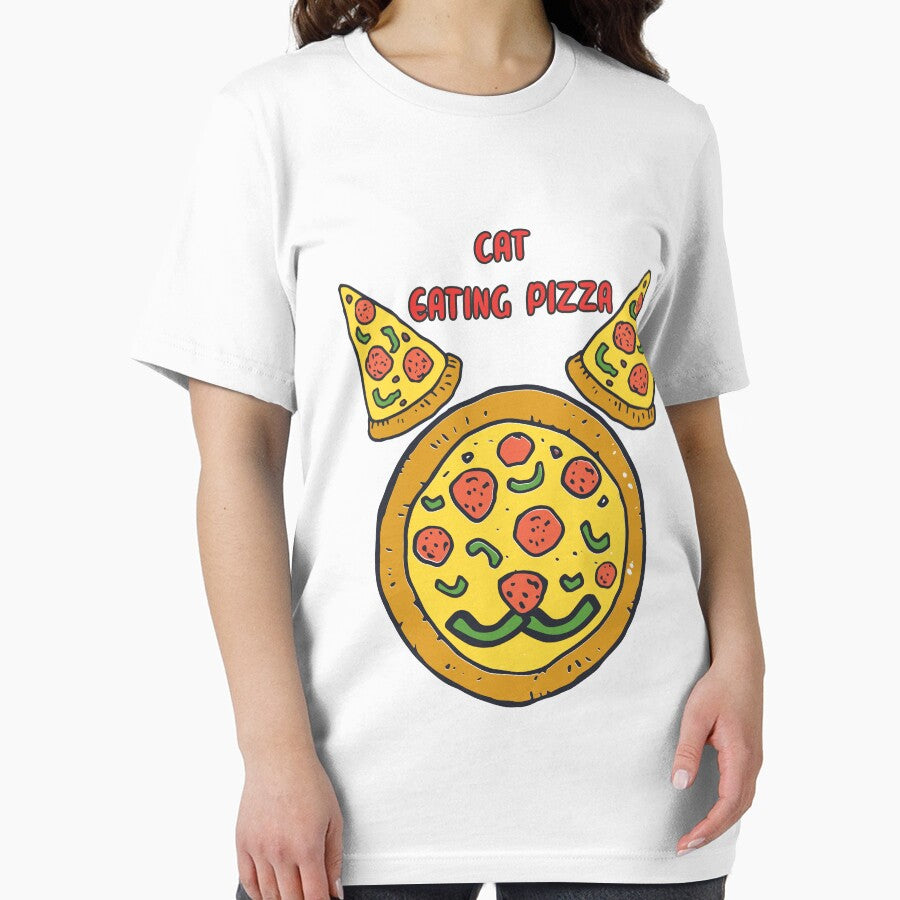 cat eating pizza by artMechbal