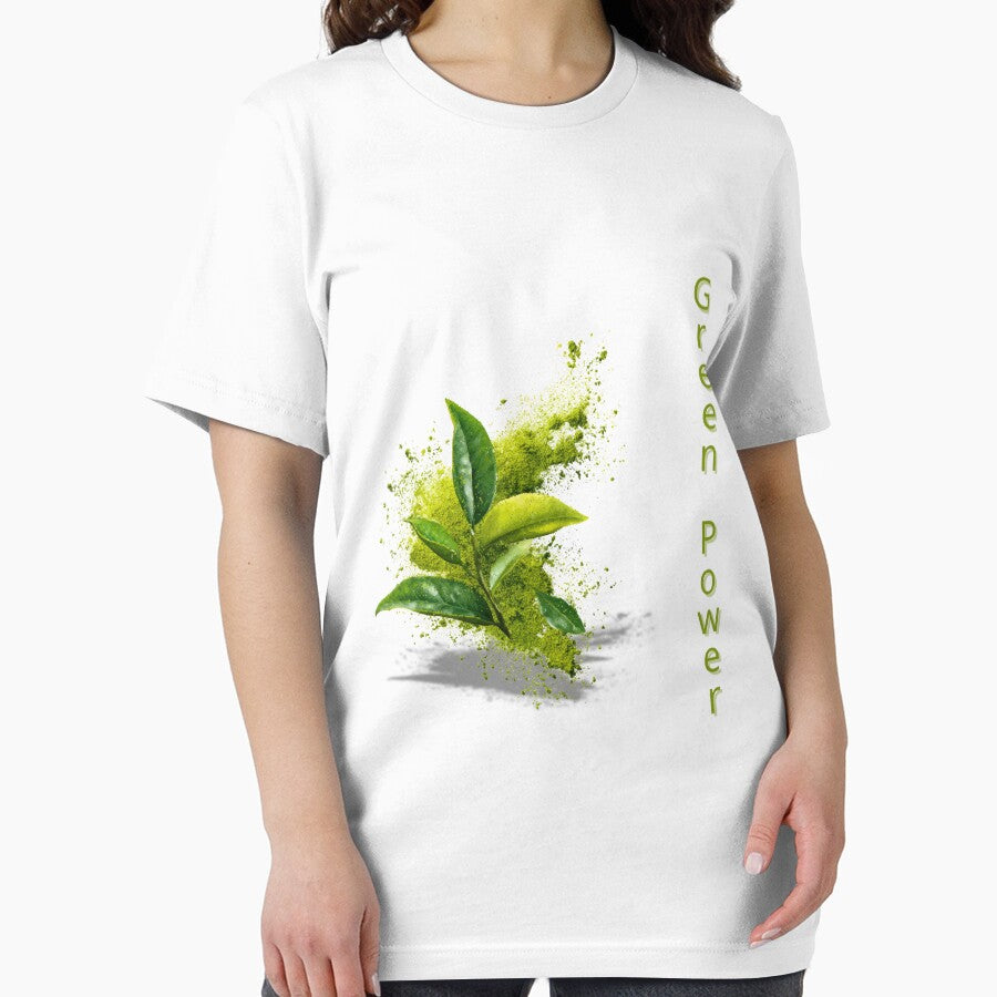 Green Power – Matcha Leaf & Powder Shirt by Kasad