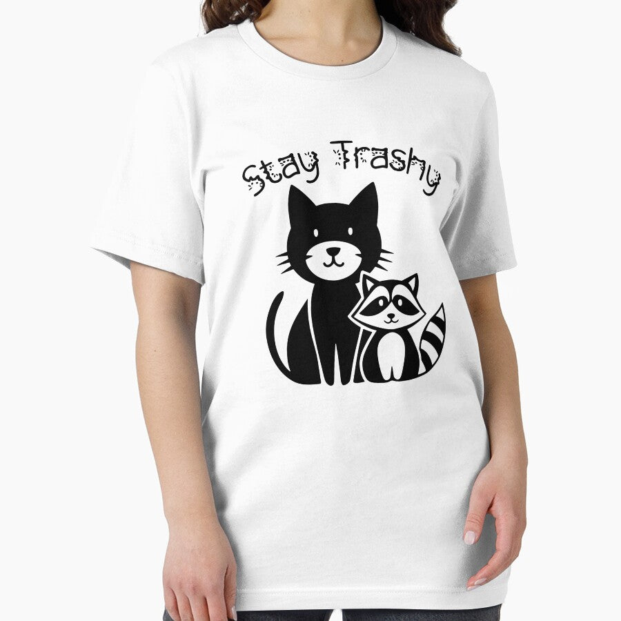 Stay Trashy - Cat And Raccoon by Mahmoud Salah
